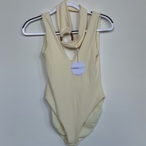 Montce swim one piece in cream rib